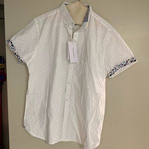 Denim & Flower Button Up